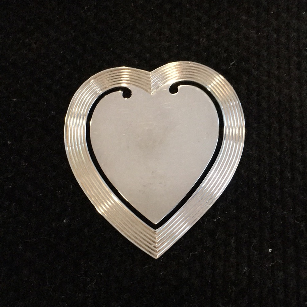 Vintage Christofle Fleuron Heart Shaped Bookmark Valentine’s Day - Picture 3 of 7